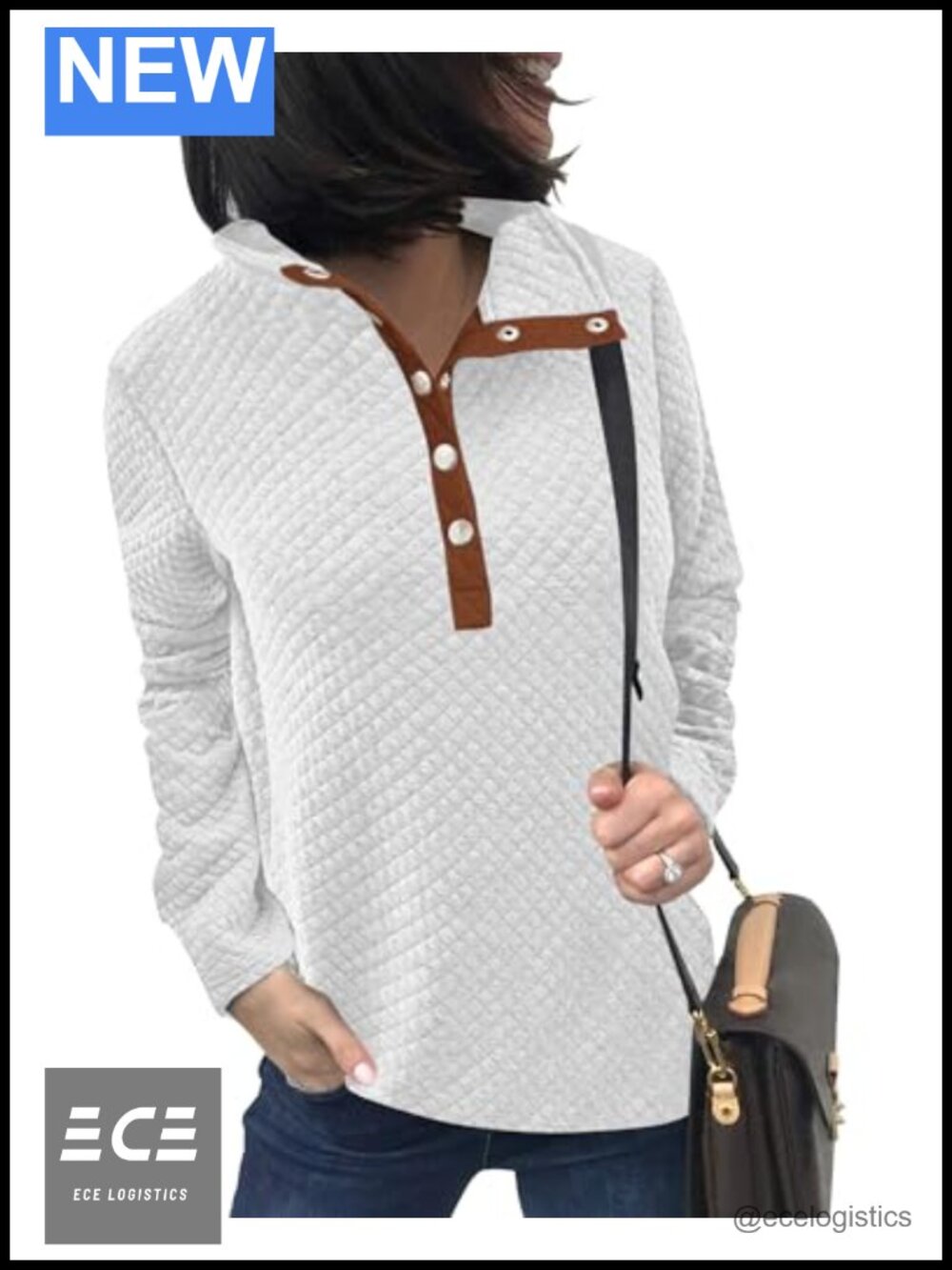 Quarter Zip Pullover Sweatshirt Women Quilted Kangaroo Pocket Hoodie